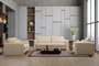 Atelier Del Sofa Sofá de 3 Plazas Lily Beige 215x97x73 cm Confortable y Elegante